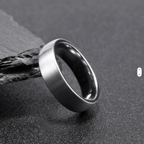 Tungsten Carbide Ring – 6 mm Brushed Band