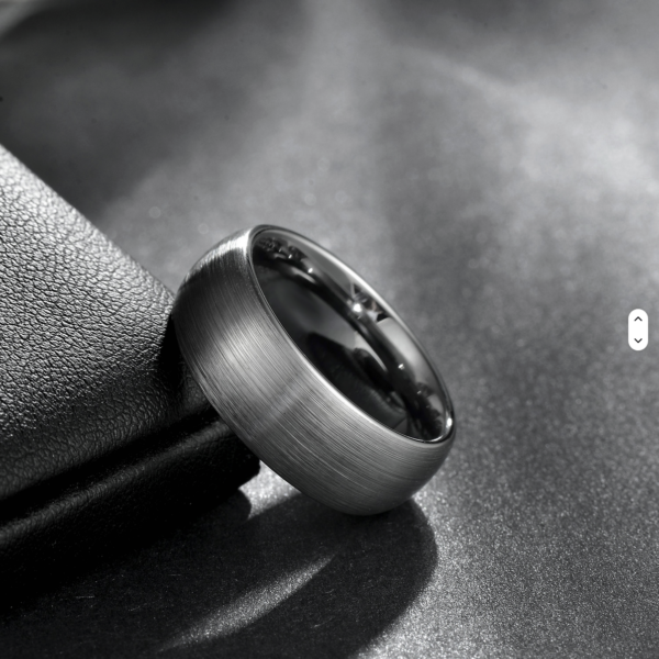 Tungsten Carbide Ring – 8 mm Brushed Band